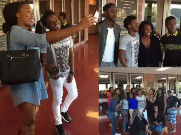 Photos: Korede Bello Visits Nigerian Students At University Of Houston